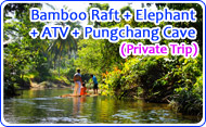 Bamboo Raft ATV Elephant and Pungchang Cave