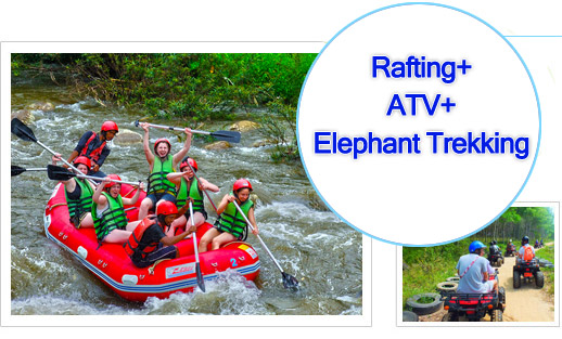 Rafting and ATV and Elephant Trekking